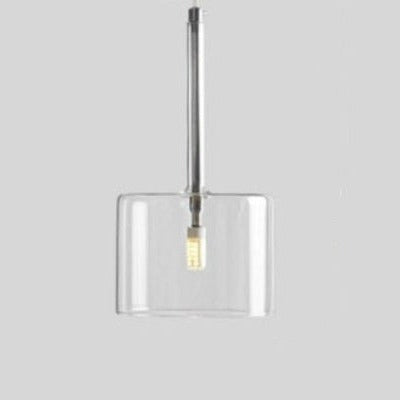 Pendant lamp for the dining table made of glass