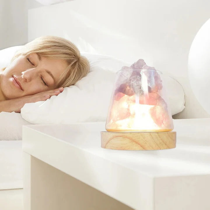 Himalayan Salt Lamp, Crystal Night Light &amp; Essential Oil Diffuser
