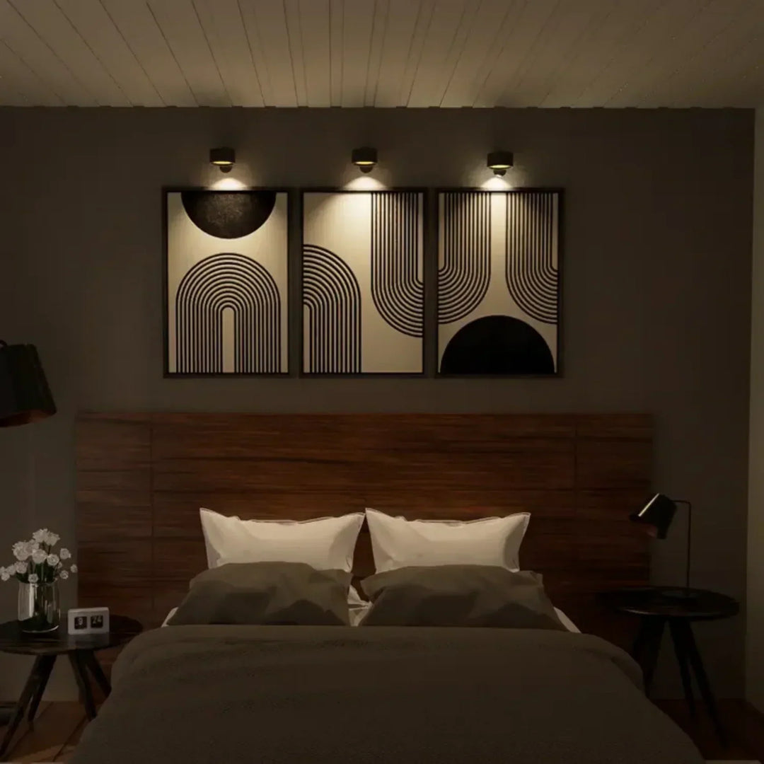 Spotlight Wireless Wall Lamp - 360° Rotation, Dimmable, Rechargeable Wall Light