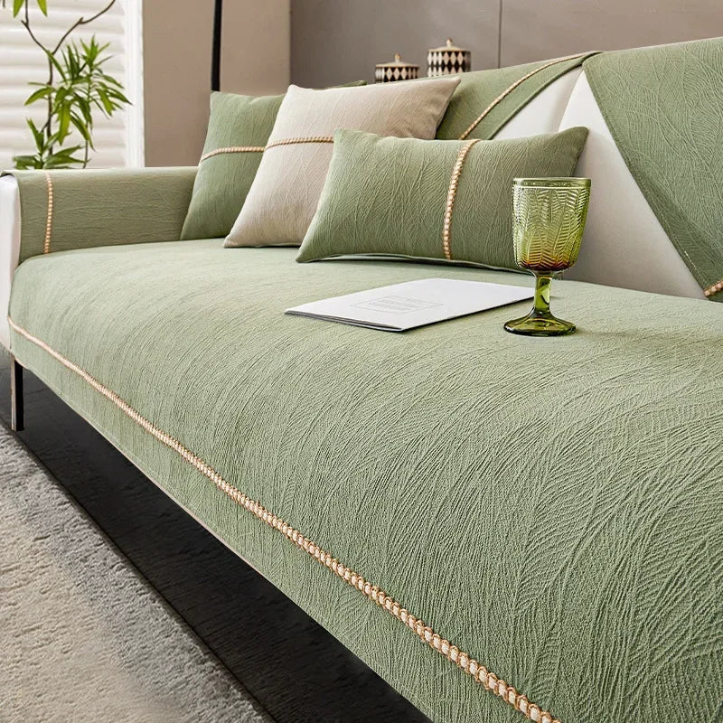 LinenLux Sofa Cover – Elegant Linen Look Protection for Clean and Stylish Living Rooms