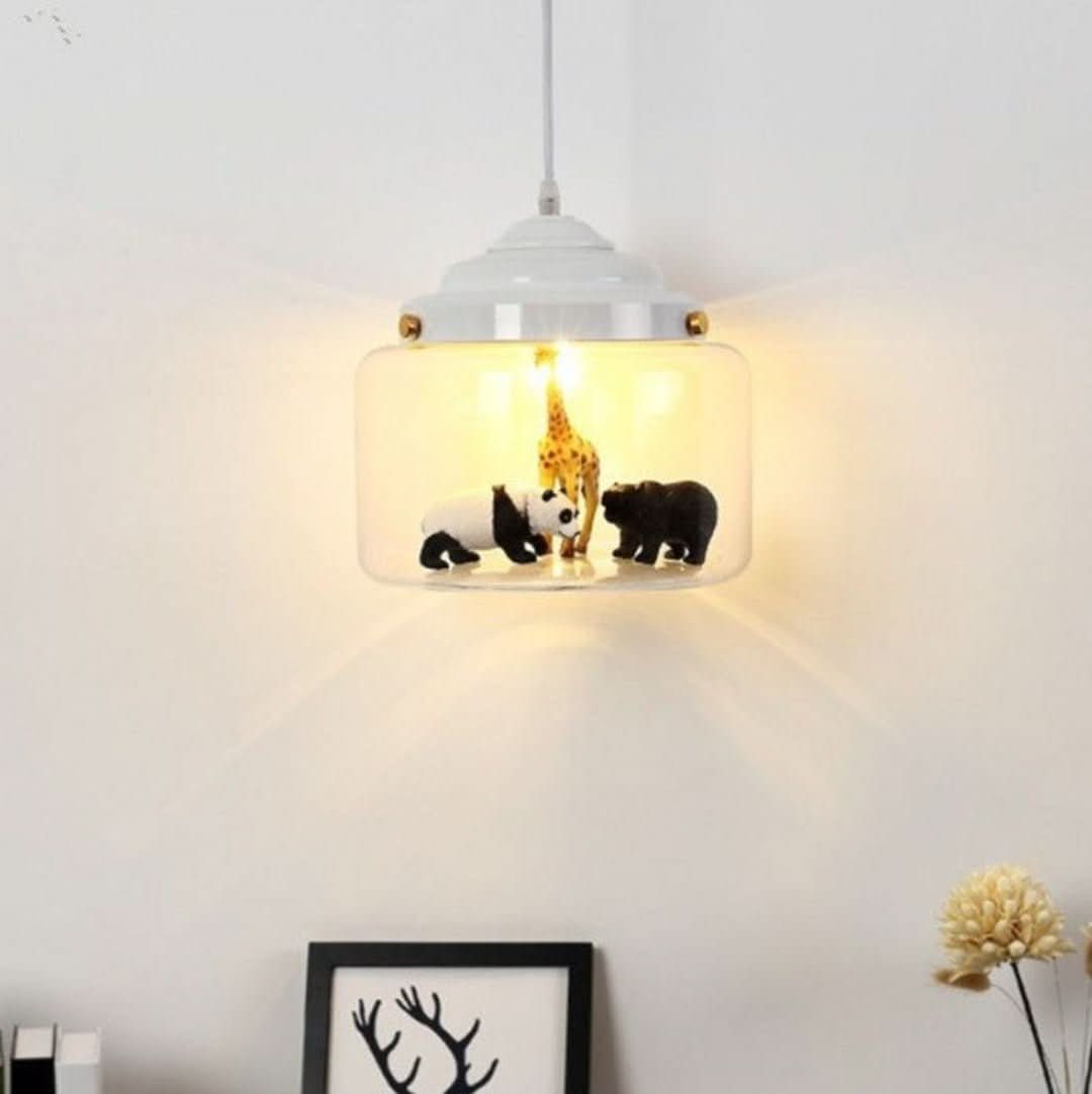 Smaller Zoo | Pendant lamp with glass shade