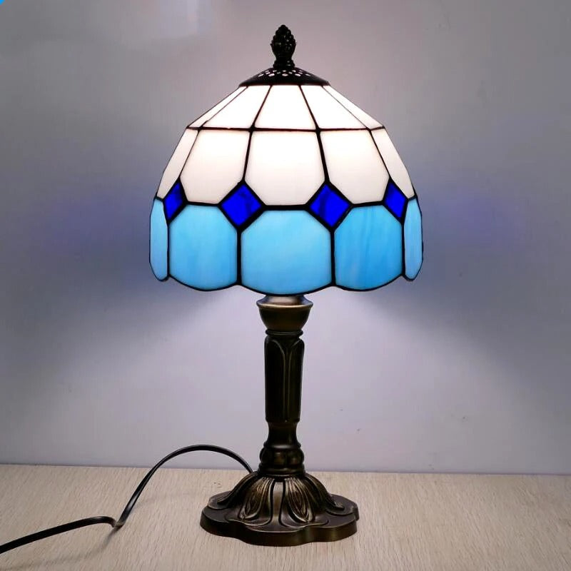 Table Lamp LED Baroque Retro E27 - Vintage Tiffany Glass