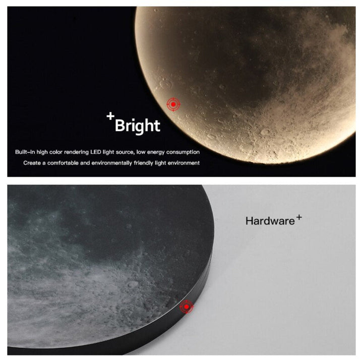3D LED Moon or Earth Ceiling or Wall Light