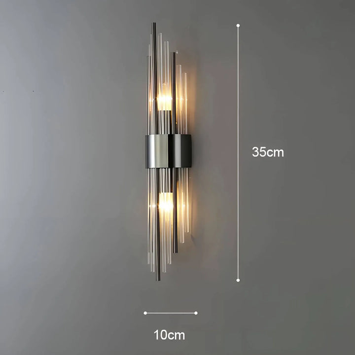 Wall lamp with crystal decoration