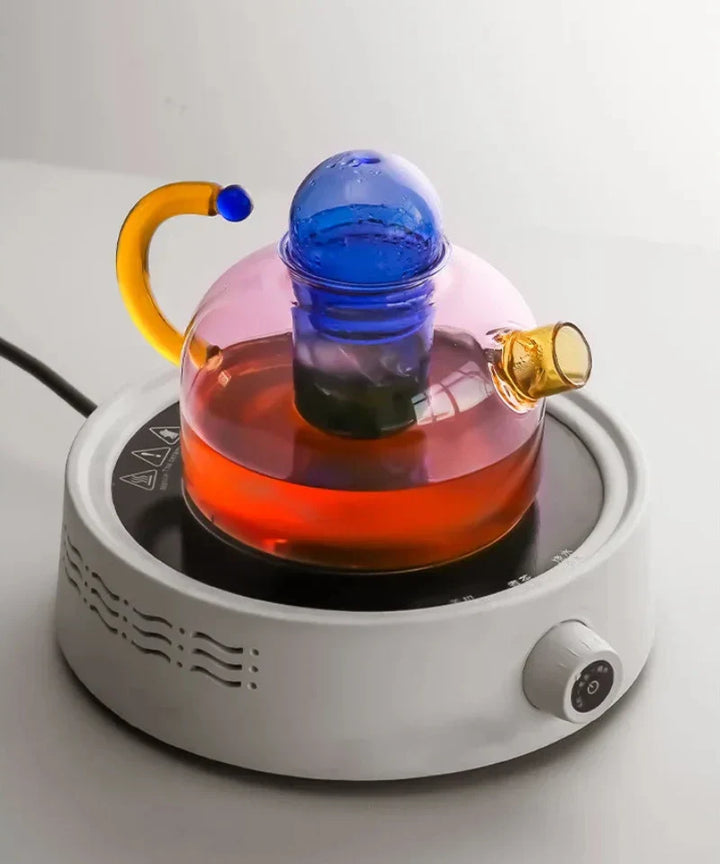 BowLift | Color Bloom Glass Teapot &amp; Cup Set