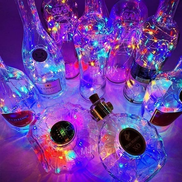 Led Bottle Light Cork Night Light DIY Decor |