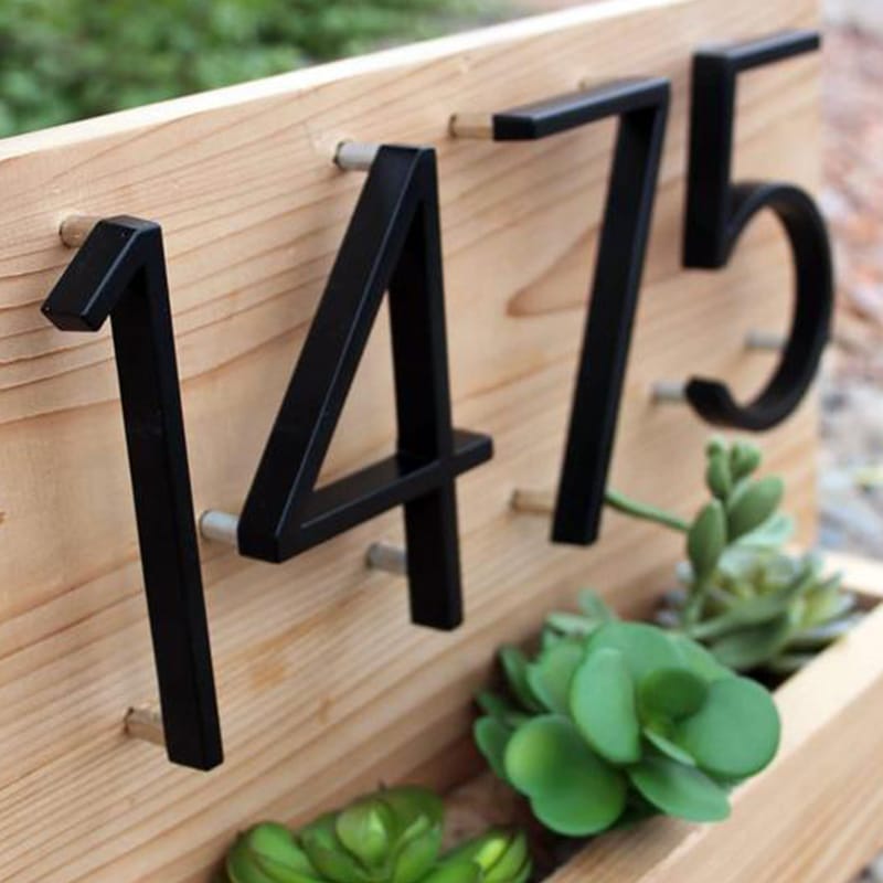 BowLift | Black House Numbers | Modern and Weatherproof House Decoration