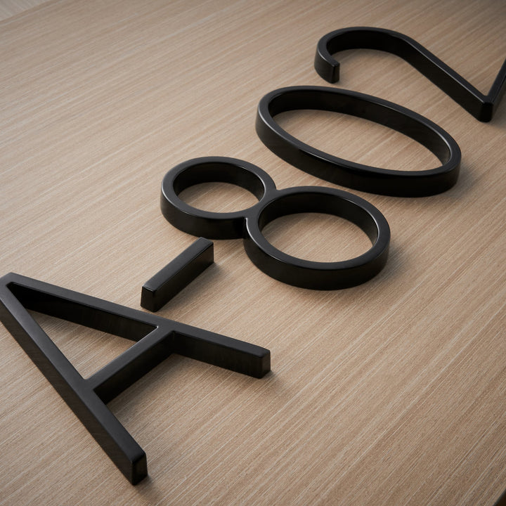 BowLift | Black House Numbers | Modern and Weatherproof House Decoration