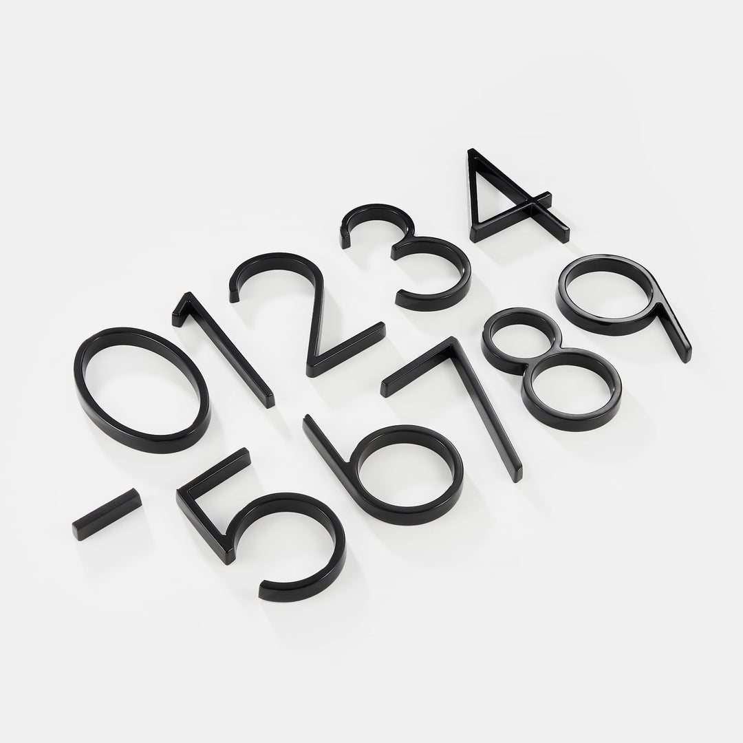 BowLift | Black House Numbers | Modern and Weatherproof House Decoration