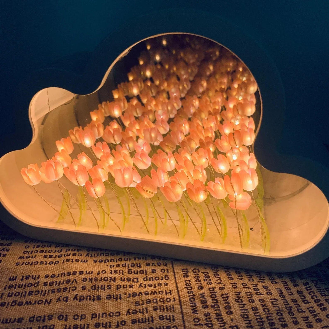 Tulip Cloud LED Mirror – Magical Light &amp; Decorative Design