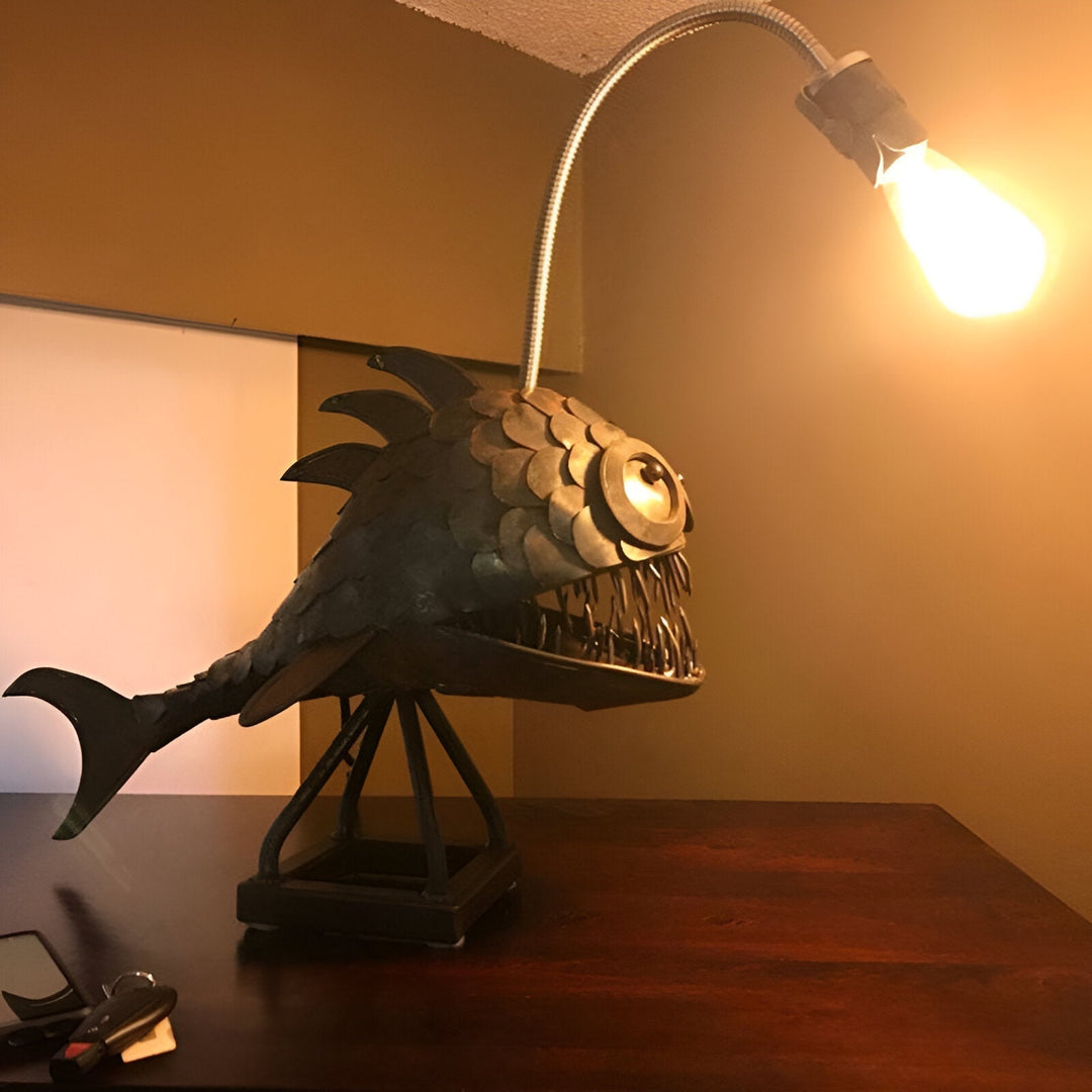 BowLift | Steampunk Angler Fish Lamp – Cool &amp; Unusual Floor Lamp for Your Home