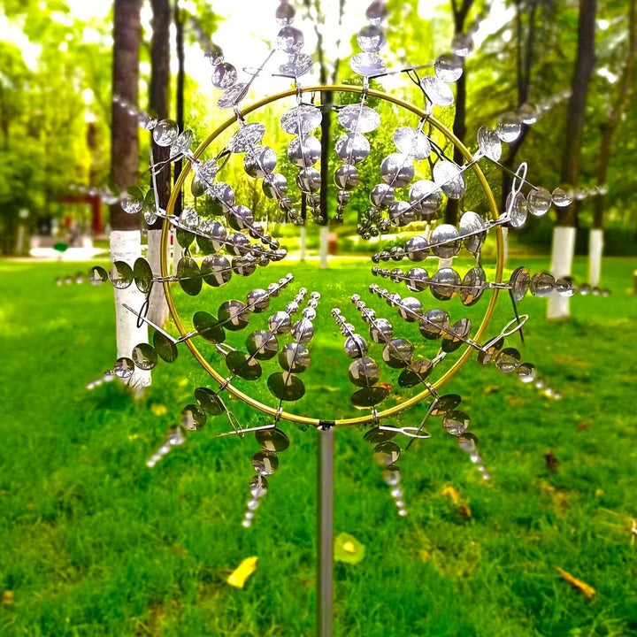BowLift | 1 Piece Magical Metal Windmill, 3D Metal Outdoor Wind Chime for Yard and Garden, Unique Metal Kinetic Wind Sculptures &amp; Wind Chime, Wind Catcher Metal Outdoor Lawn Terrace Decoration Wind Sculpture
