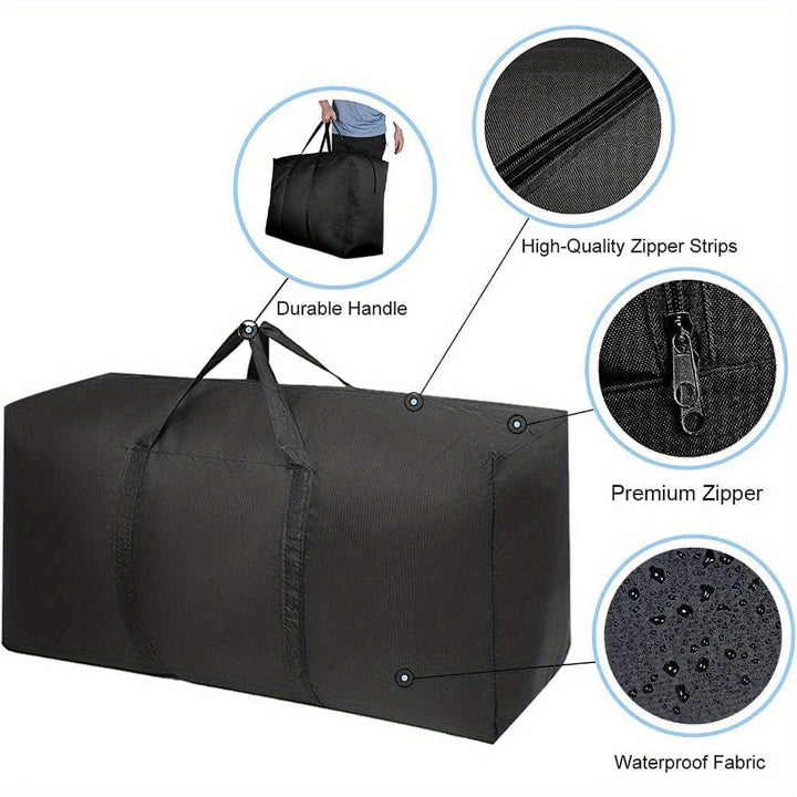 BowLift | 2 Pieces Large Capacity Moving Bag, With Strong Zippers &amp; Carry Handles, Storage Bag For Clothing, Moving Supplies, Space Saving Storage Bag Organizer, Suitable For Moves, Travel, Packing
