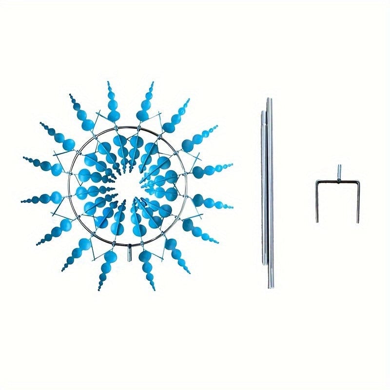 BowLift | 1 Piece Magical Metal Windmill, 3D Metal Outdoor Wind Chime for Yard and Garden, Unique Metal Kinetic Wind Sculptures &amp; Wind Chime, Wind Catcher Metal Outdoor Lawn Terrace Decoration Wind Sculpture