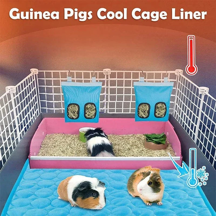 Guinea Pig Cage Liners Summer Small Animal Cooling Mat Breathable Hamster Pee Pad for Rabbit Cage Chinchilla Hedgehogs Pet Item | Bowlift