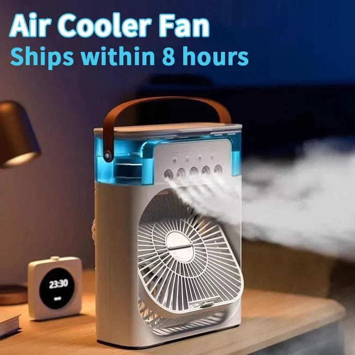 New 3 In 1 Fan Air Conditioner Household Mini Air Cooler LED Night Light Portable Humidifier Air Adjustment Fan Office Home Fan |