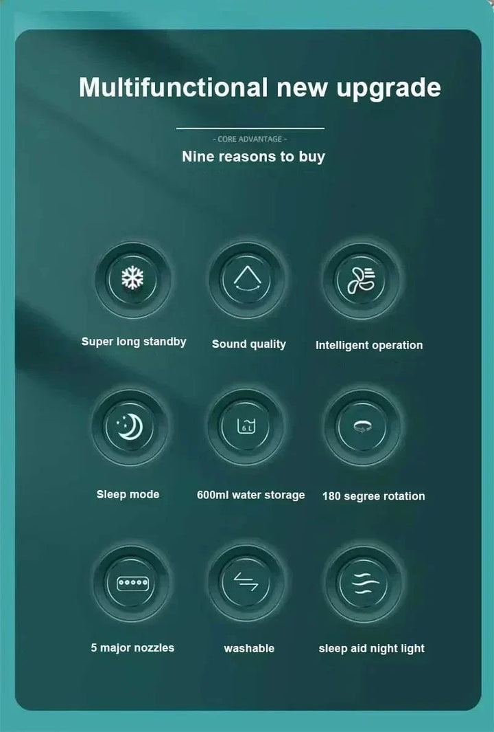 New 3 In 1 Fan Air Conditioner Household Mini Air Cooler LED Night Light Portable Humidifier Air Adjustment Fan Office Home Fan |