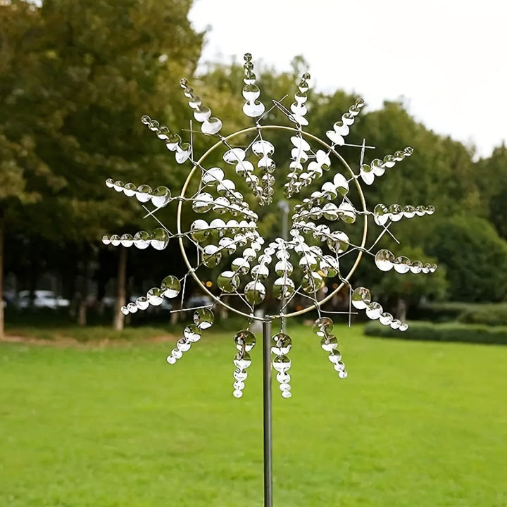 BowLift | 1 Piece Magical Metal Windmill, 3D Metal Outdoor Wind Chime for Yard and Garden, Unique Metal Kinetic Wind Sculptures &amp; Wind Chime, Wind Catcher Metal Outdoor Lawn Terrace Decoration Wind Sculpture