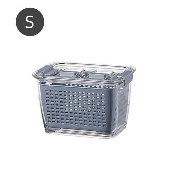 BowLift | Multifunctional Vegetable &amp; Fruit Refrigerator Drainage Organizer Box with Lid