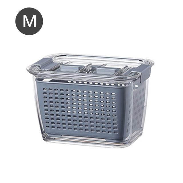 BowLift | Multifunctional Vegetable &amp; Fruit Refrigerator Drainage Organizer Box with Lid