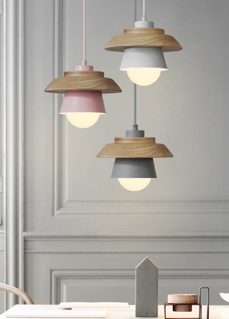 Modern Nordic Wooden Pendant Light