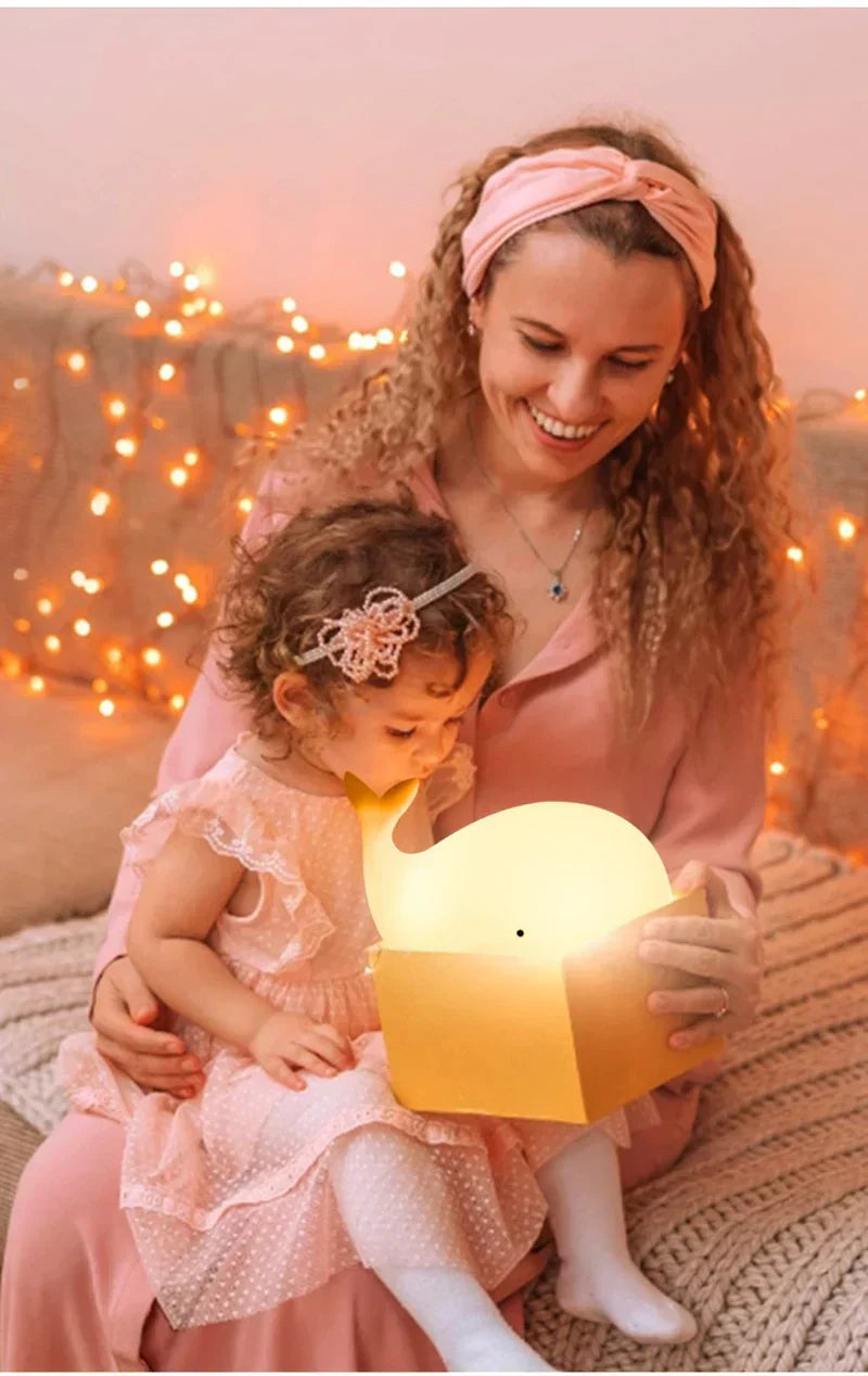 Enchanting Whale Night Light with colour Effects