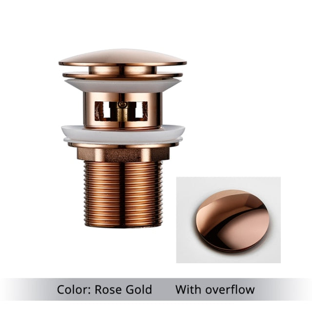 BowLift | Polished Brass Bathroom Sink Drains