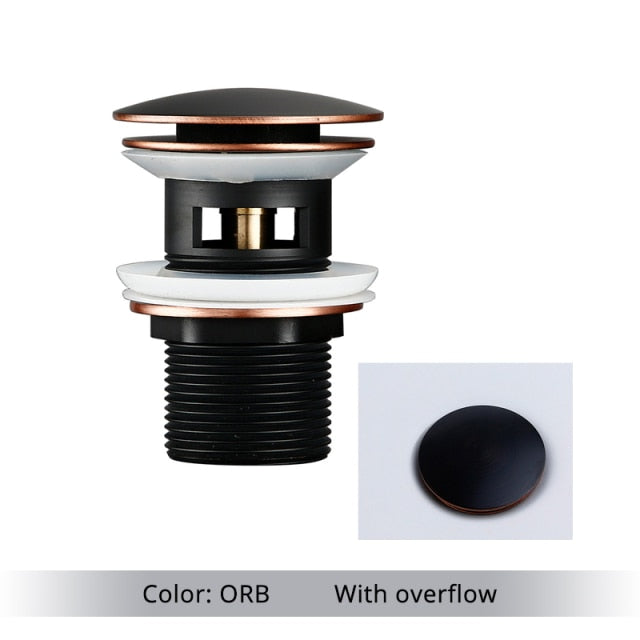 BowLift | Polished Brass Bathroom Sink Drains