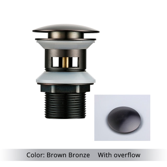 BowLift | Polished Brass Bathroom Sink Drains