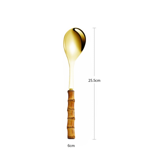 BowLift | Bamboo Handle Salad Serving Cutlery Kitchen Accessories