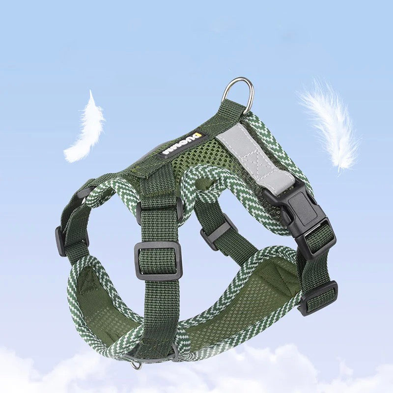 Reflective Harness and Leash Set for Small Dogs - AirFlex Bowlift