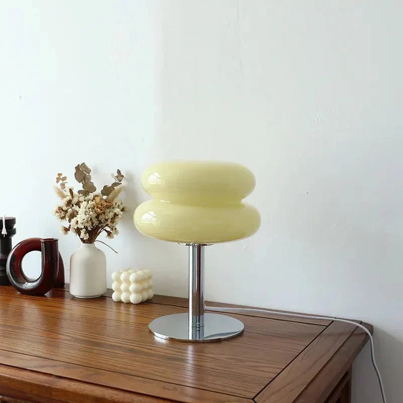 Retro Macaron Table Lamp made of coloured glass