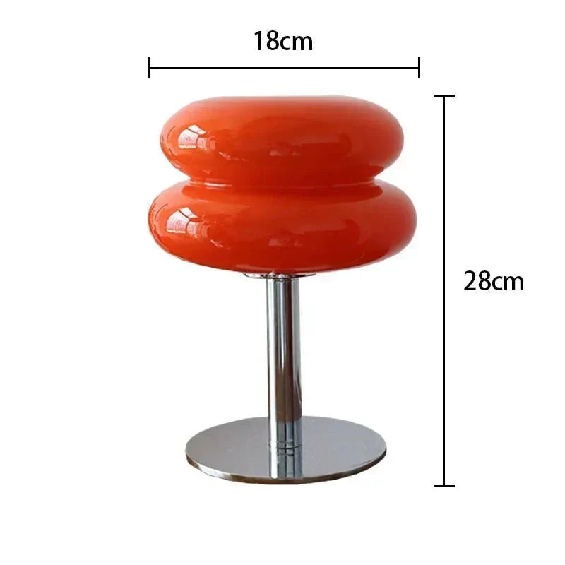 Retro Macaron Table Lamp made of coloured glass