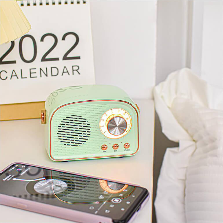 BowLift | Retro Round Radio Bluetooth Speaker