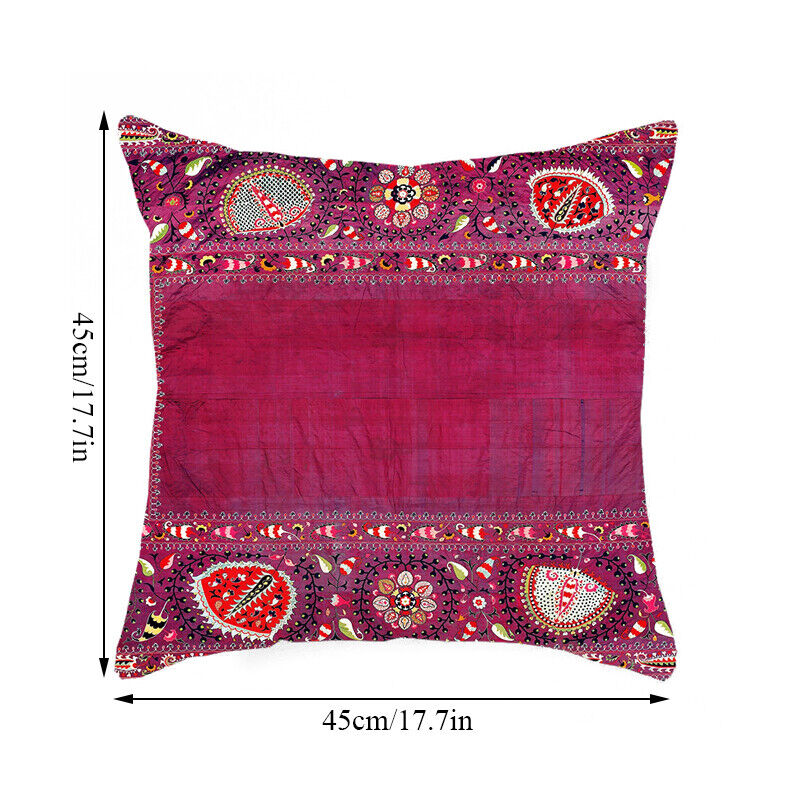 Ethnic Boho Mandala Print Linen Throw Pillow Case Sofa Cushion Cover Home Decor