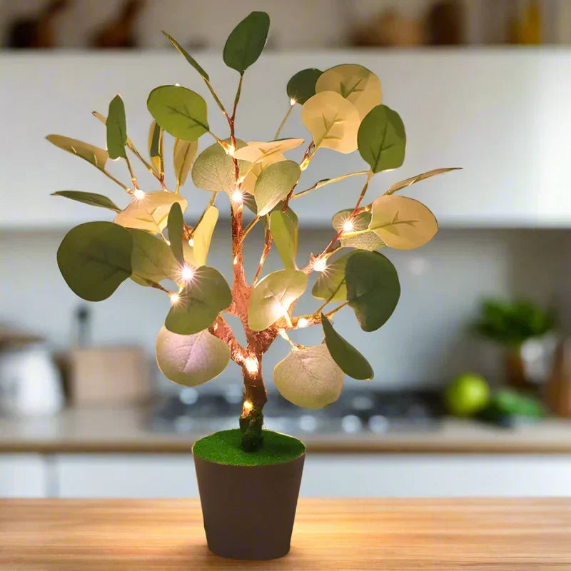 FestiGlow - Christmas glow LED night light with decorative pot