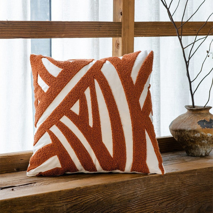 Nordic Style ins Living Room Sofa Cover | Simple Geometric Jacquard Soft and Comfortable Pillowcase