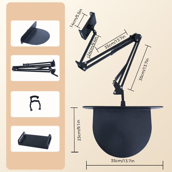 BowLift | Extendable, concealed phone/tablet holder at the bed