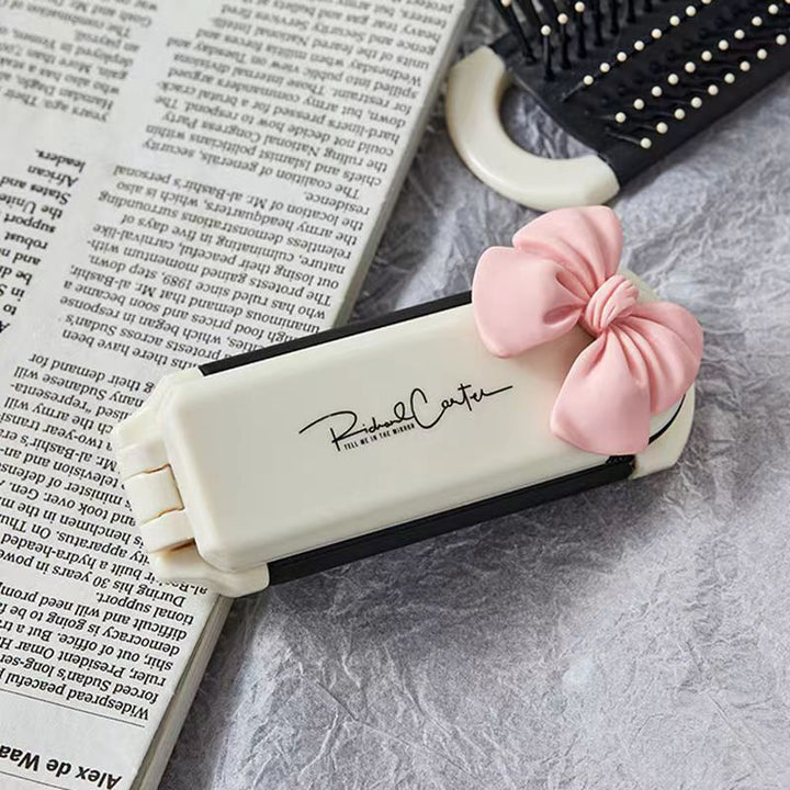 Portable mini air cushion comb with removable mirror