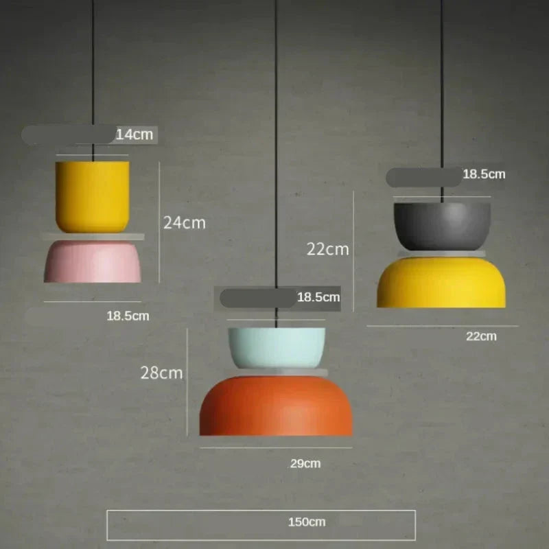 LuminaGlow - Modern Pendant Light in Scandinavian Macaron Style