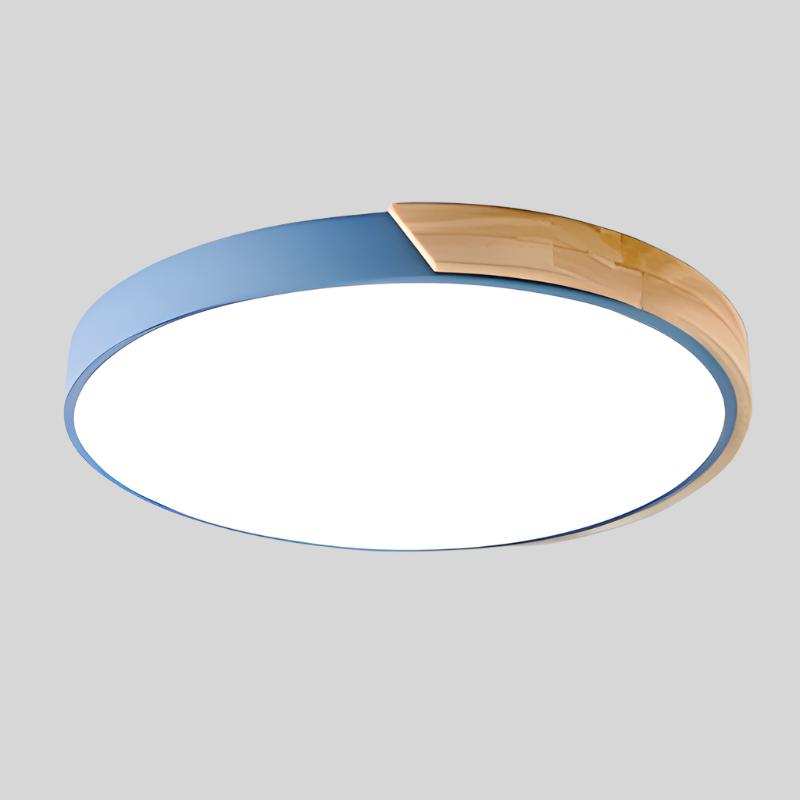 Wood Macaroon Circular Ceiling Light